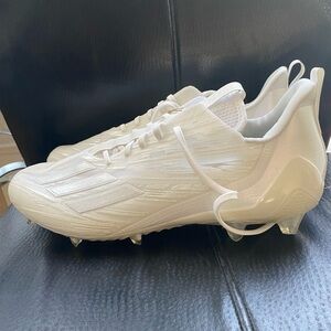 adidas Adizero "Ftwr White/Ftwr White" Men's Football Cleat Size 15